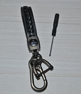 Брелок для ключей плетеный с карабином Mitsubisi 3941