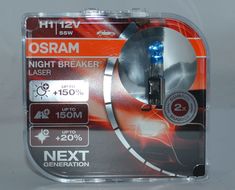 Галогеновая автолампа Osram P14,5s H1 12V 55W 64150 NL-HCB Laser +150% Duo Box