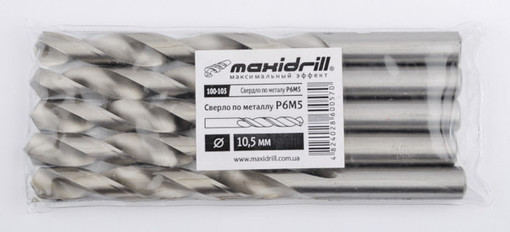 Свердло по металі 10,0 мм. Р6М5 MAXIDRILL 100-100