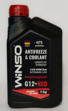 Охолоджуюча рідина Winso G12+ червоний 880920 1л (-42)