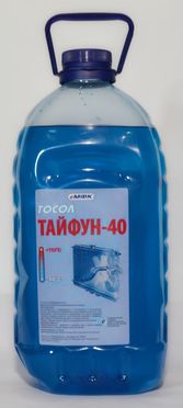 Охолоджуюча рідина Тайфун Тосол-40 (-24) 5л (4кг) синя (ПЕТ)