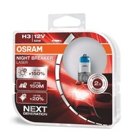 Галогеновая автолампа Osram PK22s H3 12V 55W 64151 NL-HCB Laser +150% Duo Box