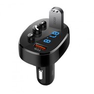 FM-модулятор XO BCC03 car charger 18W Bluetooth+QC3.0 Quick Charger Black