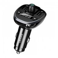 FM-модулятор USAMS CC115 C21 Dual USB 3.4A Digital Display Wireless FM Car Charger Black