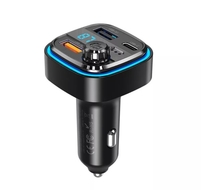 FM-модулятор XO BCC08 Smart Bluetooth MP3 +5V3.1A Car Charger with Ambient Light Black