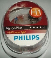 Галогеновая автолампа Philips P14,5s H1 12V 55W Vision Plus +60% 12258VPS2 к-кт2шт