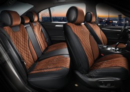 Накидки на сидения Torino 3D темно-коричневые Elegant EL 700 125