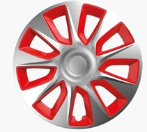 Колпаки на колеса Elegant R16 Stratos silver&red Колпаки на колеса Elegant R16 Stratos silver&red