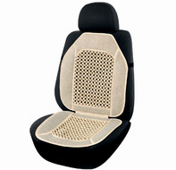 Накидка на сидения массажер круглая косточ. 47х100 бежевая льон Elegant EL 100 654 (1шт)