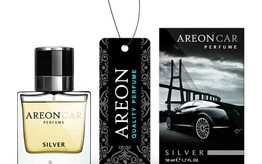 Ароматизатор сухая карточка + Спрей Areon Car Perfume 50ml Silver MCP05 (стекло)