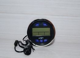 Часы автомобильные 7042 V VST (термометр, будильник, вольтметр)