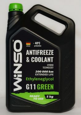 Охолоджуюча рідина Winso G11+ зелений 880950 5л (-40)