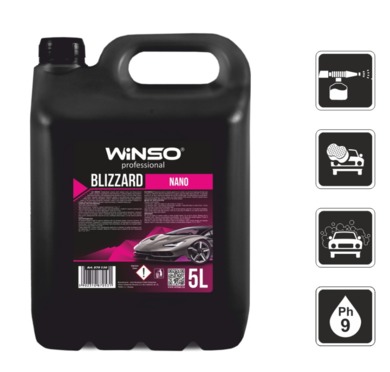 Winso Blizzard Nano Foam Shampoo 5л Шампунь для ручного миття (концетрат 1:12 - 1:10 для пінокомлік)