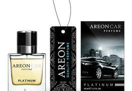 Ароматизатор сухая карточка + Спрей Areon Car Perfume 50ml Platinum MCP06 (стекло)