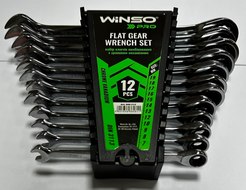 Набор ключей рожково-накидных с трещоткой (12 пред.) Winso Pro CR-V (7-19мм)