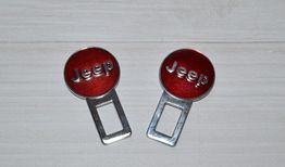 Заглушка для ремня безопасности Jeep red (2шт)