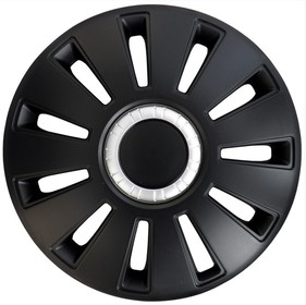 Колпаки на колеса Kenguru R15 REX черные + хром кольцо