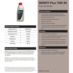 Трансмиссионное масло Comma MVMTF 75W-90 FS PLUS 5л