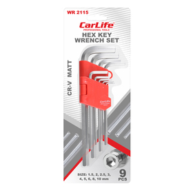 Набор ключей Г-образных CarLife WR2115 CR-V, 1.5-10мм, средние, 9шт