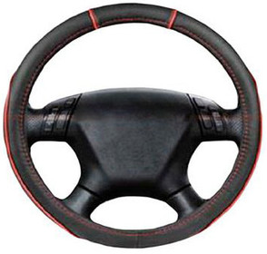 Оплетка на руль L Elegant черная (красная нитка) 105 406