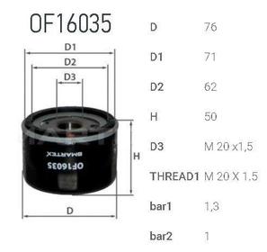 Фильтр масляный Filtron OP 643/3