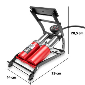 Насос ножной Heyner 225 00N усиленный 2 цилиндра