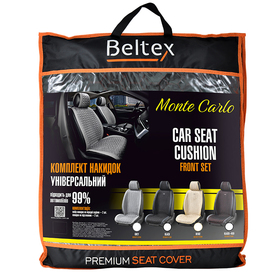 Премиум накидки для передних сидений BELTEX Monte Carlo, black-red 2шт.