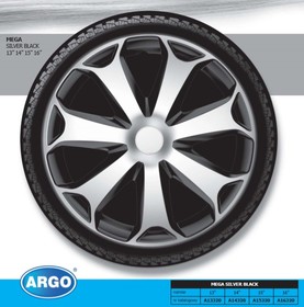 Колпаки на колеса Argo R15 Mega Silver-Black