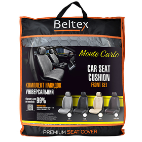 Премиум накидки для передних сидений BELTEX Monte Carlo, grey 2шт.