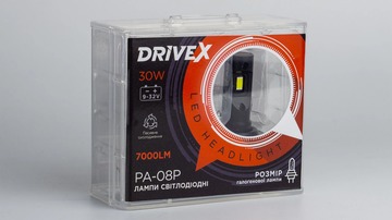 Светодиодная автолампа DriveX PA-08 H1 30W 9-32V 5.5K LED к-т.