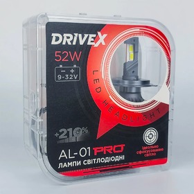 Светодиодная автолампа DriveX AL-01 PRO H4 H/L 52W CAN 9-32V 6K к-т.