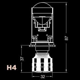 Светодиодная автолампа DriveX LE-01 H4 H/L 6000K 31W/41W к-т.