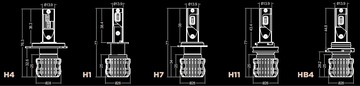 Светодиодная автолампа DriveX AL-02P H11 6000K LED к-т.