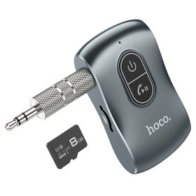 FM-модулятор Hoco E73 Tour Car AUX BT Receiver Metal Gray