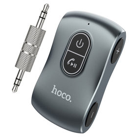 FM-модулятор Hoco E73 Tour Car AUX BT Receiver Metal Gray