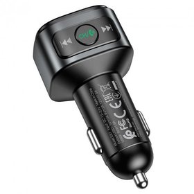 FM-модулятор Hoco E67 Fighter QC3.0 car BT FM transmitter Black