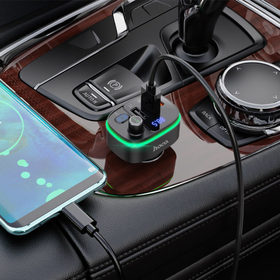 FM-модулятор Hoco E62 Fast PD20W+QC3.0 car BT FM transmitter Black
