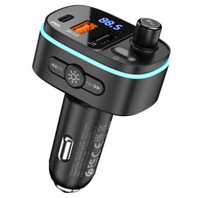 FM-модулятор Hoco E62 Fast PD20W+QC3.0 car BT FM transmitter Black
