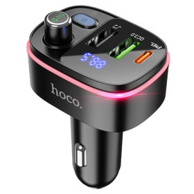 FM-модулятор Hoco E62 Fast PD20W+QC3.0 car BT FM transmitter Black
