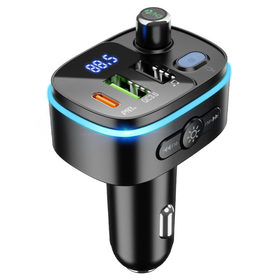 FM-модулятор Hoco E62 Fast PD20W+QC3.0 car BT FM transmitter Black