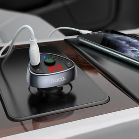 FM-модулятор Hoco E51 Road treasure car BT FM transmitter Black