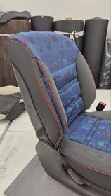Накидки на сидения POKROVA 600 с экокожей Черно-синие перед