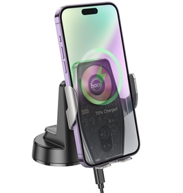 Автомобильный держатель для телефона Hoco HW27 Traveler infrared RGB Black Metal