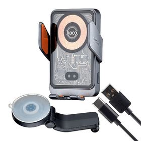 Автомобильный держатель для телефона Hoco HW8 Transparent Discovery Edition Metal Gray