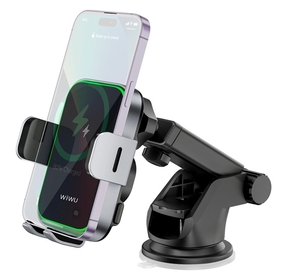 Автомобильный держатель для телефона WIWU CH-313 Car Mount беспроводная зарядка Black