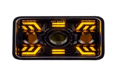 Фары DriveX  WL FOG-06 4x6 26/46W H/L STM - DRL W+Y