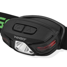 Фонарь налобный WINSO 750500 250Lm, 5W LED, 850mAh, Sensor White/Red