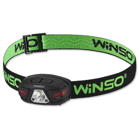 Фонарь налобный WINSO 750500 250Lm, 5W LED, 850mAh, Sensor White/Red