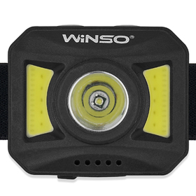 Фонарь налобный WINSO 750600 150+140Lm, 3W + COB, 850mAh, White/Red 