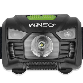 Фонарь налобный WINSO 750220 150Lm, 3W LED, 1200mAh, Sensor White/Red 